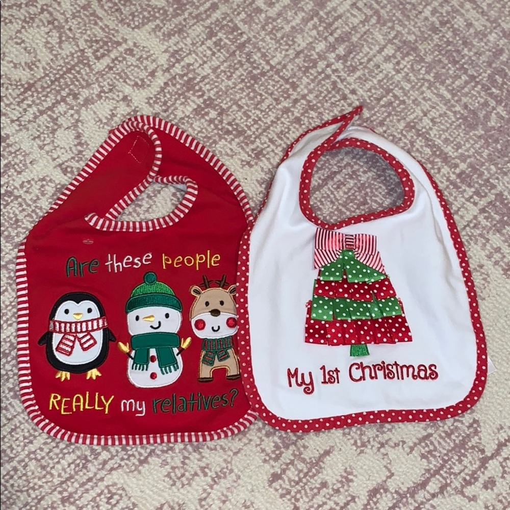 Baby First Christmas Bibs 🎄 ⛄️